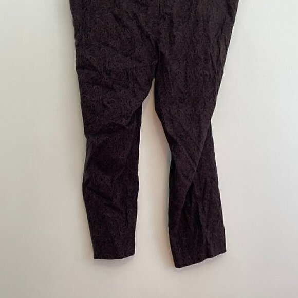 LANE BRYANT Plus Size Allie Skinny Ankle Pants Power Pockets Black Brown Paisley - Picture 14 of 14